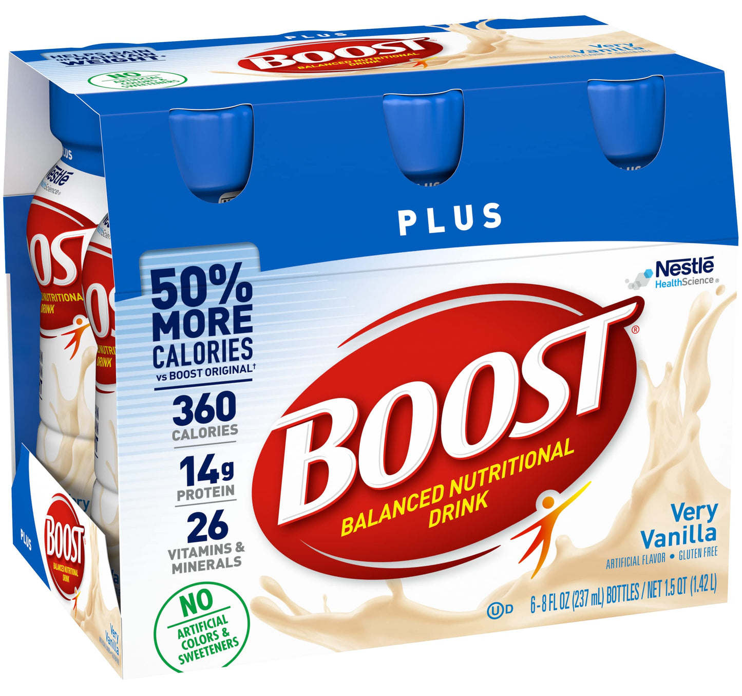 Boost Plus Balanced Nutritional Drink (8 Fl Oz (Pack of 2), Vanilla