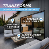 30 SECONDS Outdoor Window & Screen Concentrated Cleaner for Glass, Patio Doors, Fiberglass, Furniture - No Screen Removal Required, Spray & Rinse