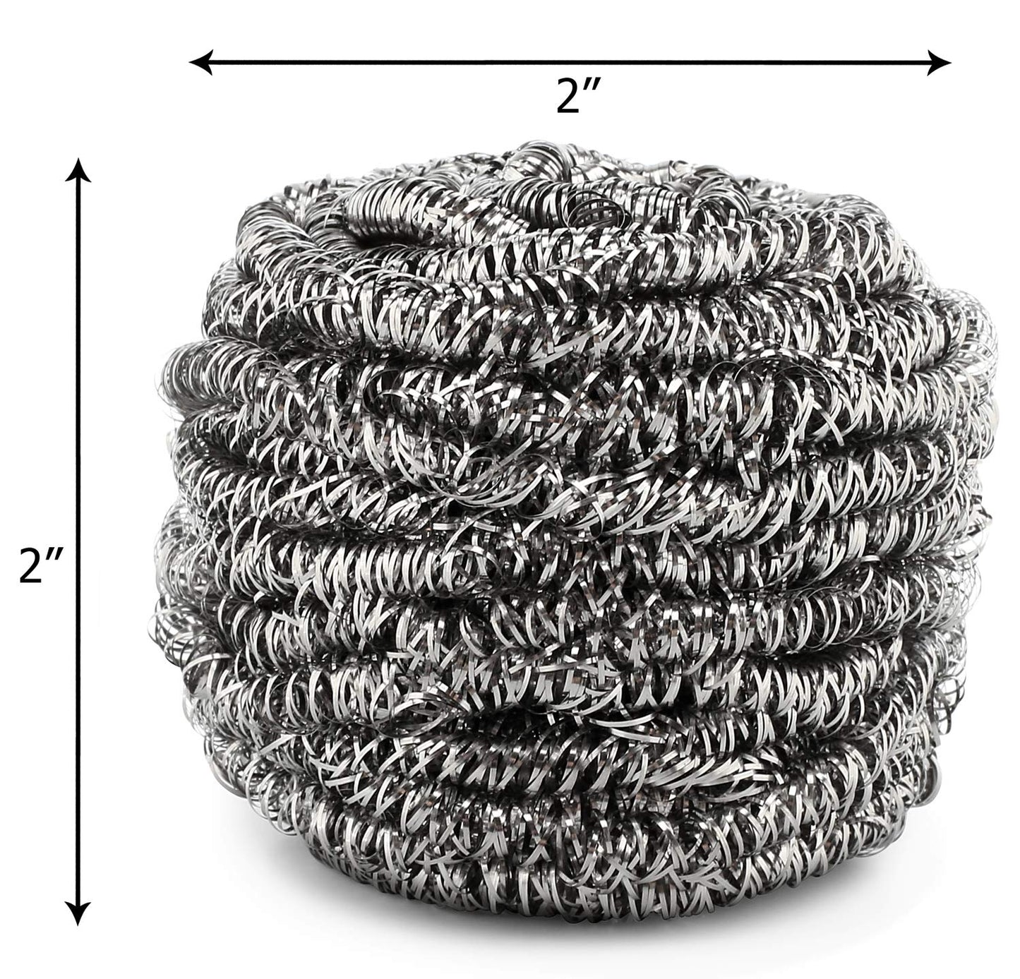 12 Pack Stainless Steel Scourers by Scrub It - Steel Wool Scrubber Pad Used for Dishes, Pots, Pans, and Ovens. Easy scouring for Tough Kitchen