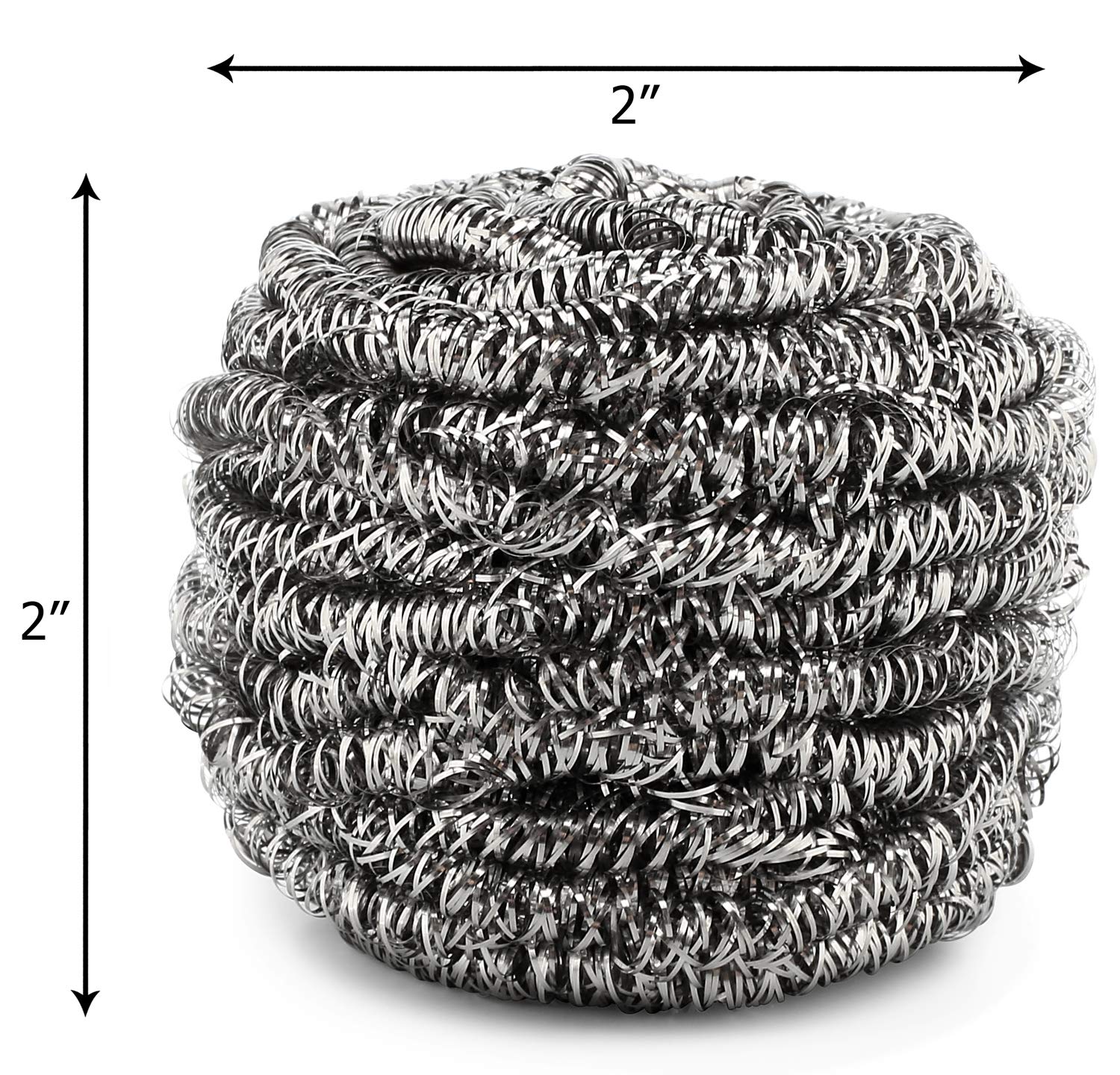 12 Pack Stainless Steel Scourers by Scrub It - Steel Wool Scrubber Pad Used for Dishes, Pots, Pans, and Ovens. Easy scouring for Tough Kitchen