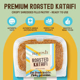 Moosh Toasted Kataifi Pastry, Ready to Use Shredded Fillo Dough for Dubai Chocolate, Kunafa & Desserts, 7.1 oz (200g)