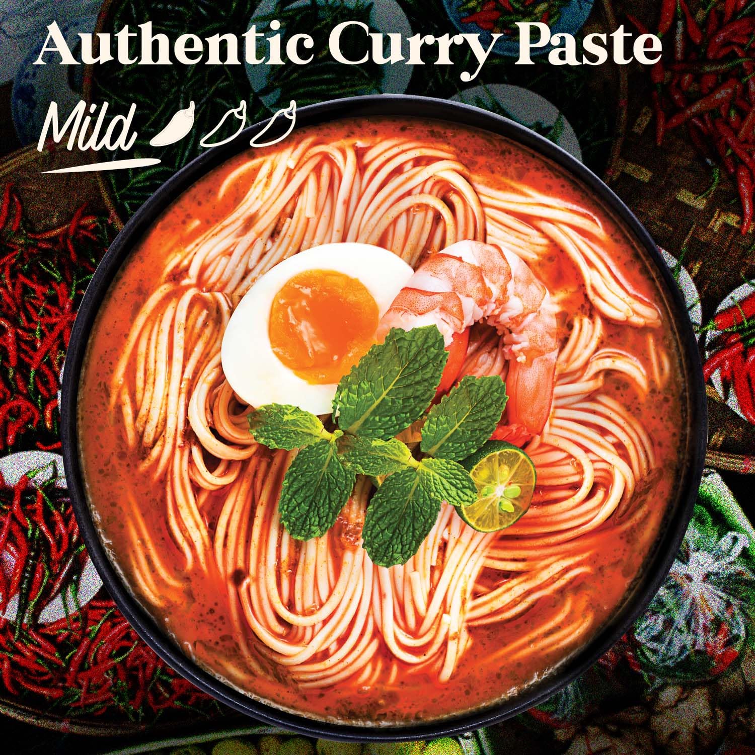 Homiah Laksa Curry Paste, 4 Oz - Gluten-Free, Non-GMO Singaporean Curry Paste, Thai Essentials for Kitchen - Premium Laksa Thai Paste for Authentic
