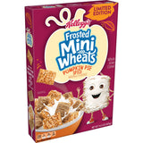 Kellogg's Frosted Mini Wheats Breakfast Cereal, Fiber Cereal, Kids Snacks, Pumpkin Pie Spice, 14.3oz Box (1 Box)