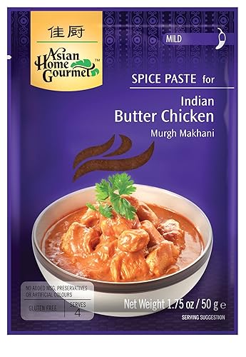 Asian Home Gourmet, Indian Spice Butter Chicken Paste, 1.75-Ounce Pouch (Pack of 12)
