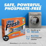 Ultra Fresh Platinum 2 Pack Laundry Soap Detergent Sheets, Ultra Concentrated, Stain Fighting, Fresh Scent, 200 Loads