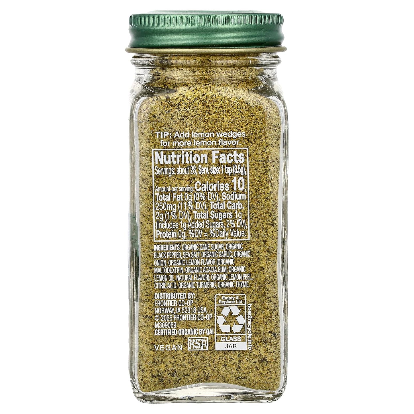 Simply Organic Organic Lemon Pepper Rotisserie Style Seasoning, 3.42 OZ