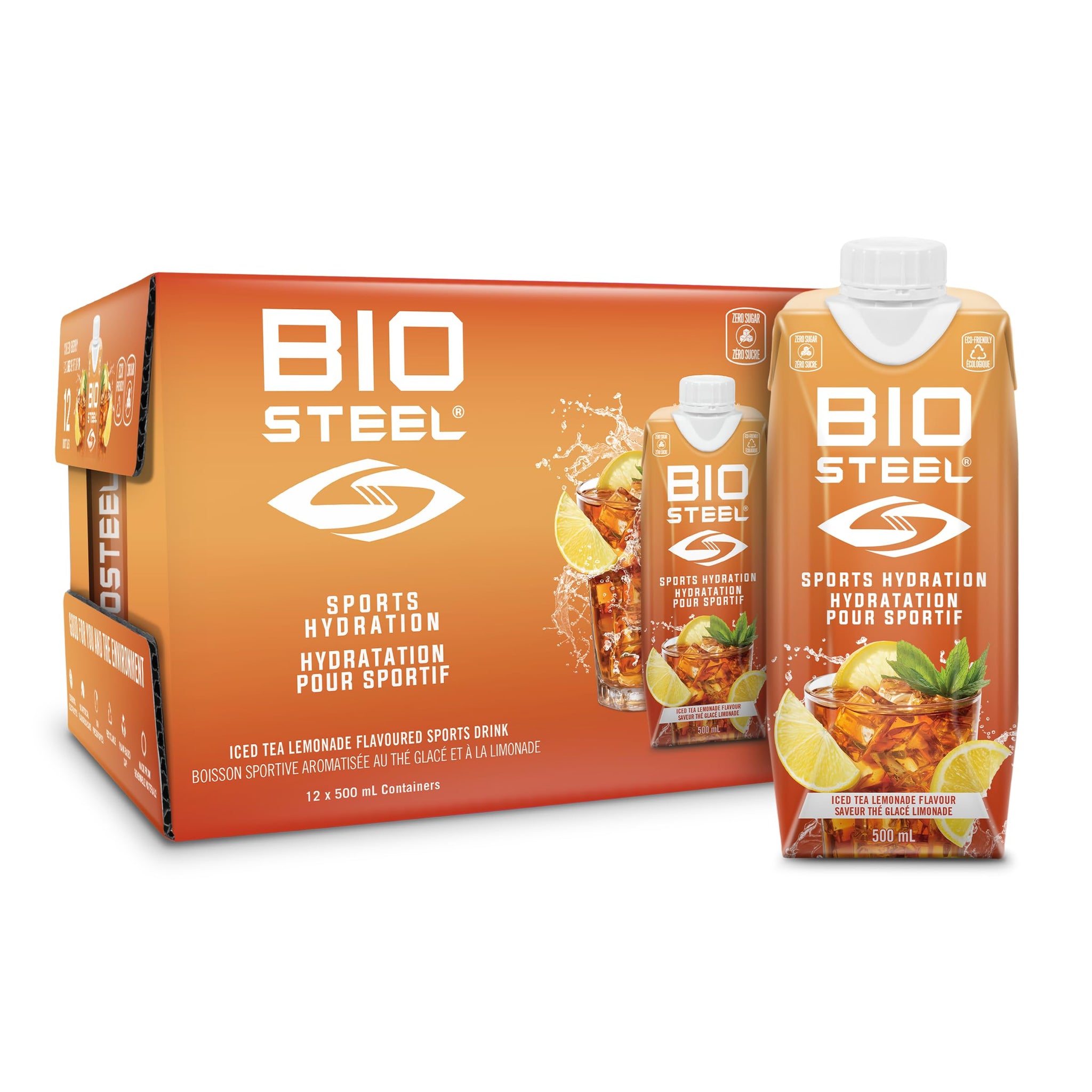 BioSteel Sports Drink, Great Tasting Hydration with 5 Essential Electrolytes, Iced Tea Lemonade, 16.7 Fluid Ounces, 12-Pack