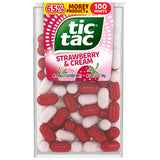 Tic Tac Strawberry & Cream, On-the-Go Pocket-Sized Mints, 100 pieces, Bulk 12 Pack, 1.7 oz Each