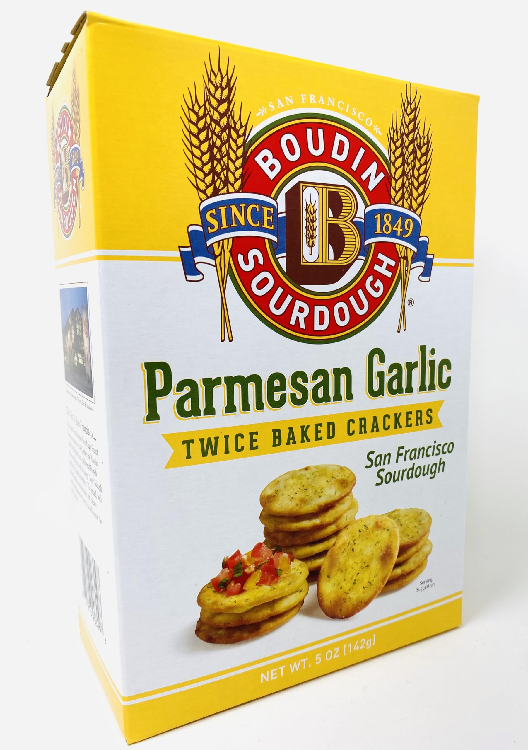 Sourdough Twice Baked Crackers Parmesan And Garlic 2-5oz PACK