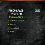 Frontier Co-op Thyme Leaf, Fancy-Grade, Whole, 16 Oz, Bulk Bag- Warm and Pungent Herb for Restaurant Supply