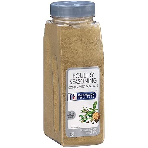 McCormick Culinary Poultry Seasoning, 12 oz - One 12 Ounce Container of Poultry Seasoning Spice with No MSG for Chicken Turkey, Stuffing and Casserole