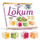 HazerBaba Gourmet Assorted Turkish Delight Candy with Nuts, 7oz (Pack of 1)