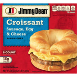 Jimmy Dean Sausage, Egg and Cheese Croissant Breakfast Sandwich, 8 Count (Frozen)