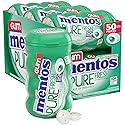 Mentos Pure Fresh Sugar Free Gum, Spearmint, 50 Piece Bottle, Pack of 6