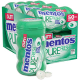 Mentos Pure Fresh Sugar Free Gum, Spearmint, 50 Piece Bottle, Pack of 6