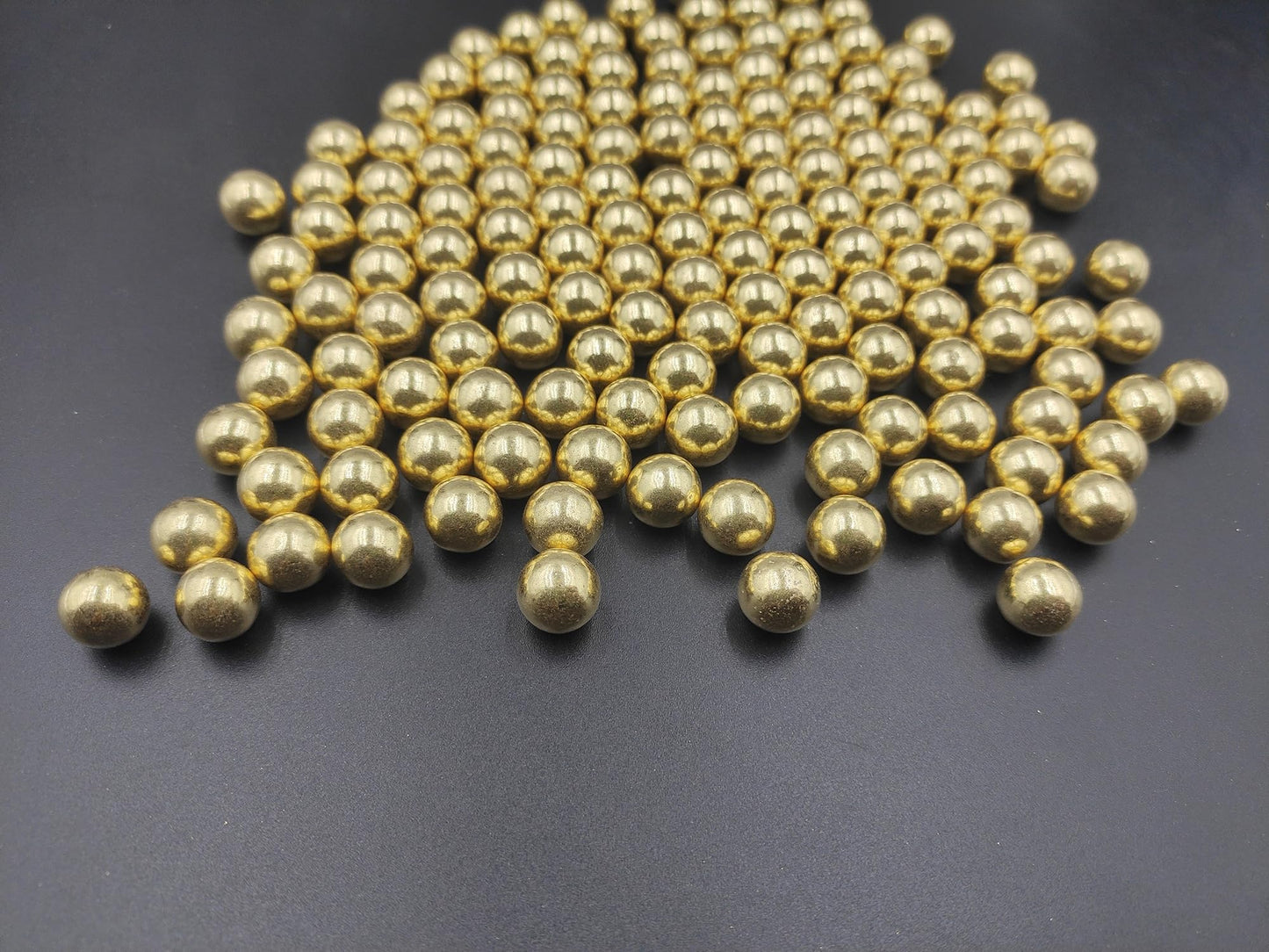 Gold Pearl Sugar Sprinkles 4.23 oz, 10mm Candy Pearls Ideal for Baking, Cake and Cupcake Toppers, Cookie Decoration, Ice Cream Topping, Wedding Shower