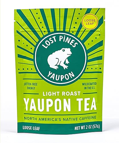 2 oz Light Roast Yaupon Tea (loose leaf) - Lost Pines Yaupon Tea - Sustainably wild harvested yaupon, the only caffeinated plant native to North