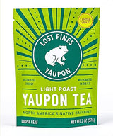 2 oz Light Roast Yaupon Tea (loose leaf) - Lost Pines Yaupon Tea - Sustainably wild harvested yaupon, the only caffeinated plant native to North
