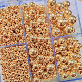 HeDeon&Rles Gold Pearls Sprinkles for Baking Gold Sprinkles 90g/3.17oz 4 Size Mix Edible Gold Preals for Cake Cupcake Pancake Ice Cream Decoration