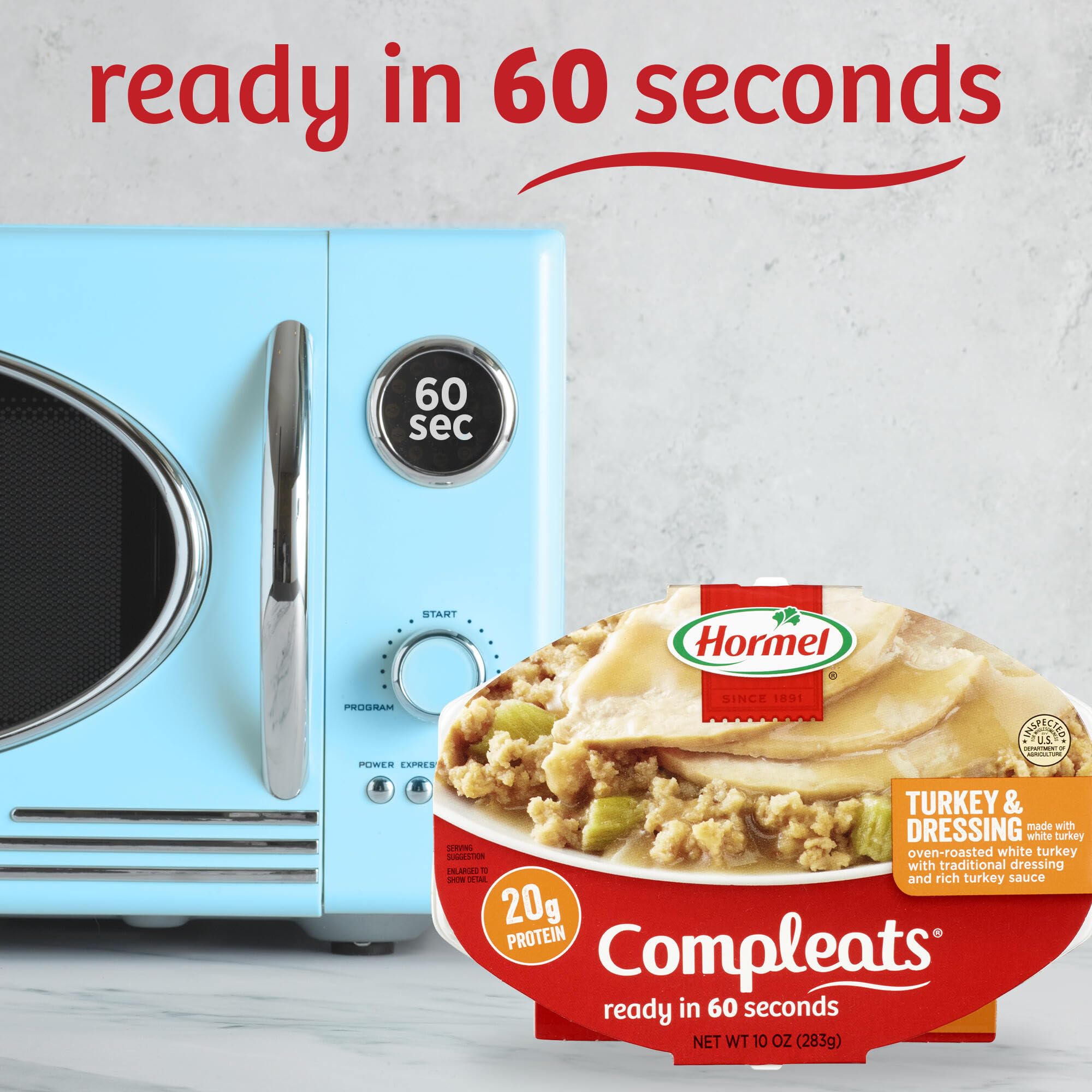 HORMEL COMPLEATS Turkey & Dressing Microwave Tray, 10 oz. (6 Pack)