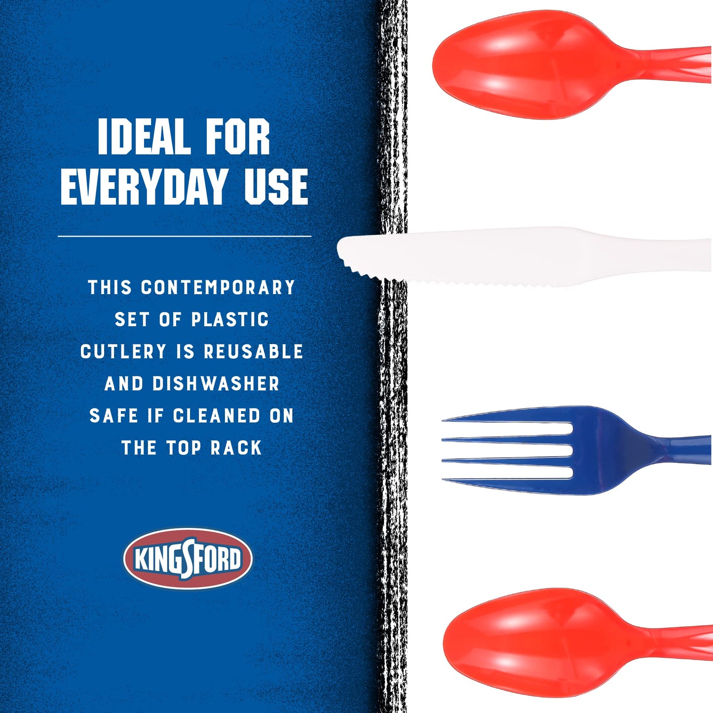 Kingsford Heavy Duty Plastic Forks, Bulk Disposable Forks for BBQ Cookouts Tailgates Camping Picnics and Parties, Sturdy Full-Size Cutlery, Premium