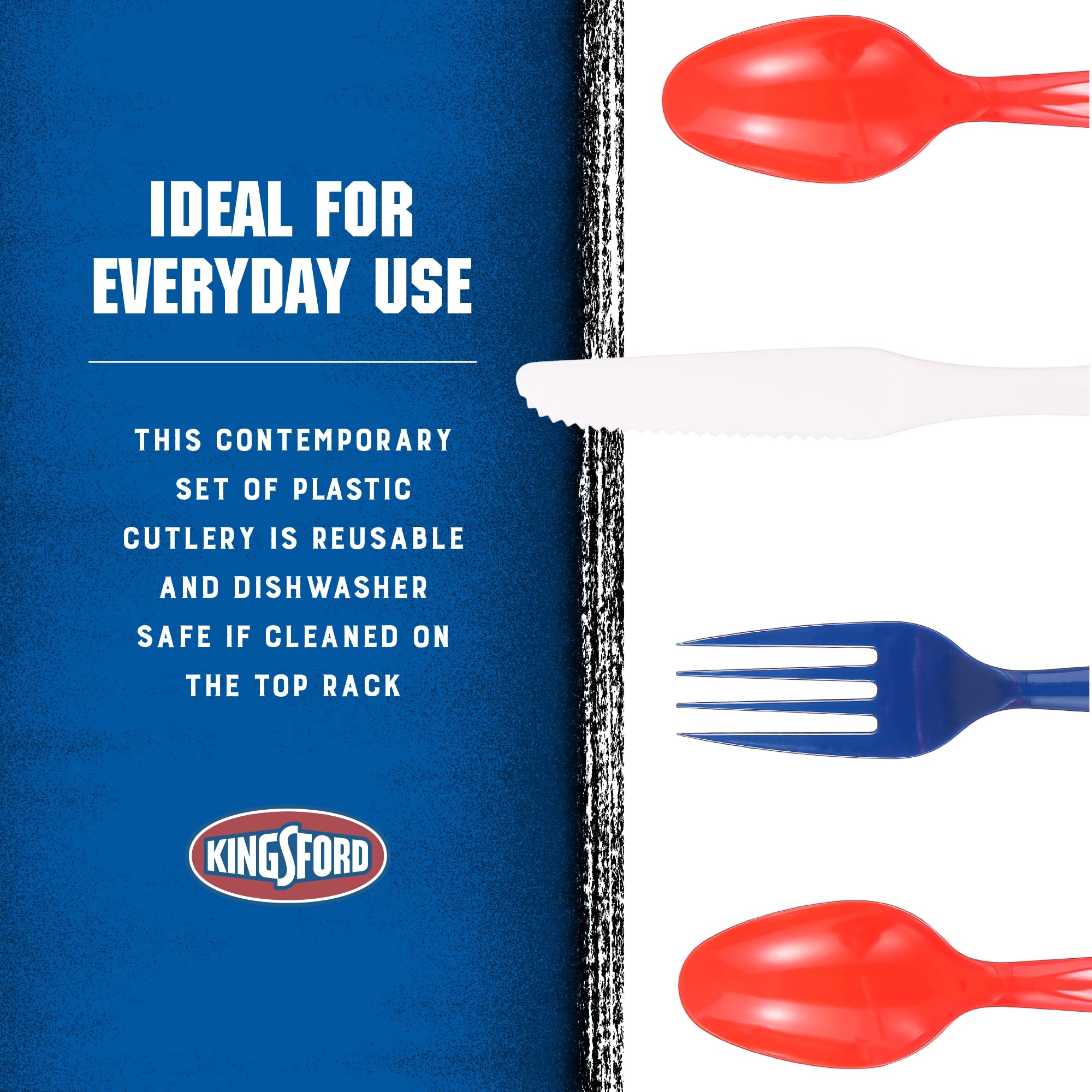 Kingsford Heavy Duty Plastic Forks, Bulk Disposable Forks for BBQ Cookouts Tailgates Camping Picnics and Parties, Sturdy Full-Size Cutlery, Premium