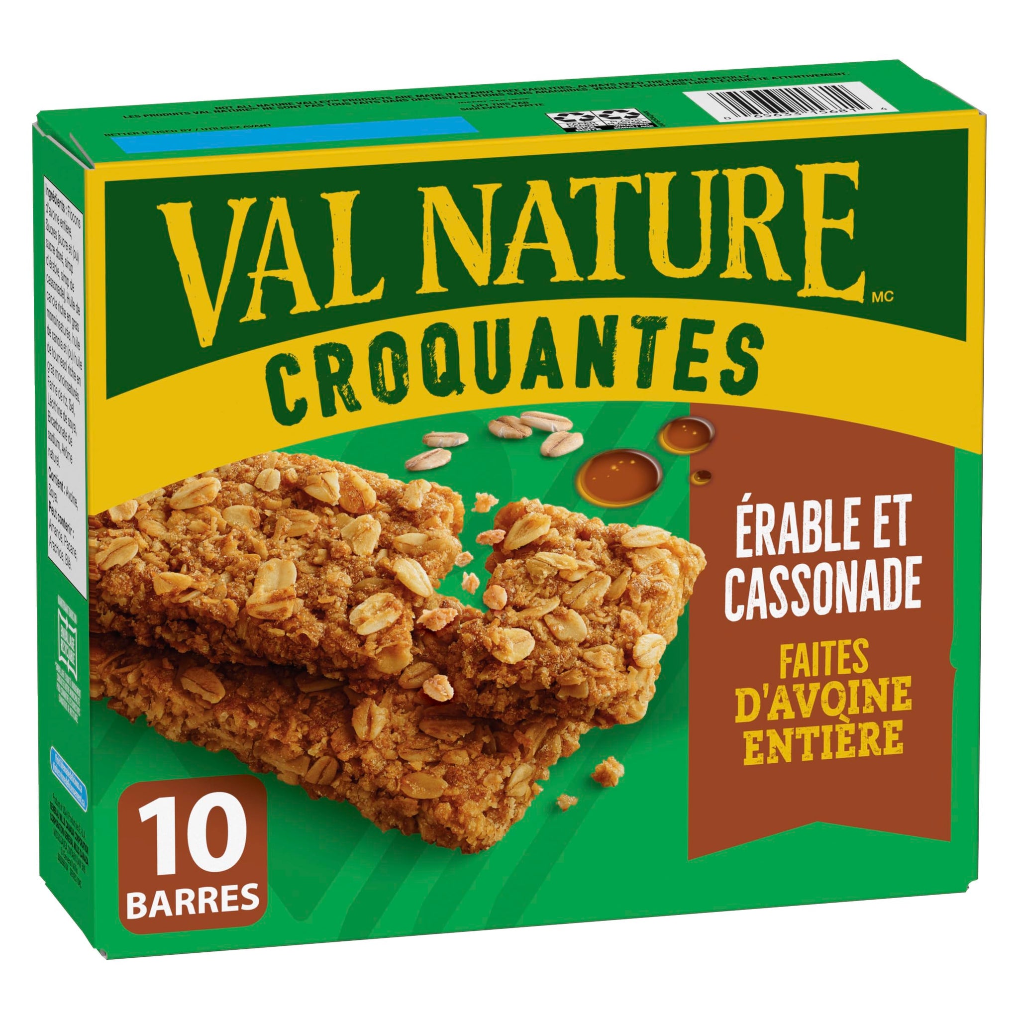 NATURE VALLEY Crunchy Maple Brown Sugar Granola Bars, 10 Count, 210g/7.4 oz., {Imported from Canada}