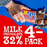 Tony’s Chocolonely Belgian Milk Chocolate Candy Bar, Pure Chocolate Bars for Snacks, Party Favors, Gifts, or Gift Basket, 32% Cacao, Made From Quality