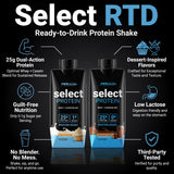 PEScience Select Protein Shake RTD, 25g Whey and Casein Blend, High Protein Drink, Gluten Free, Keto Friendly, 0g Sugar, Low Carb Ready to Drink Meal