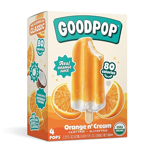 Goodpop, Dairy Free Orange and Cream Bars, 4 Count