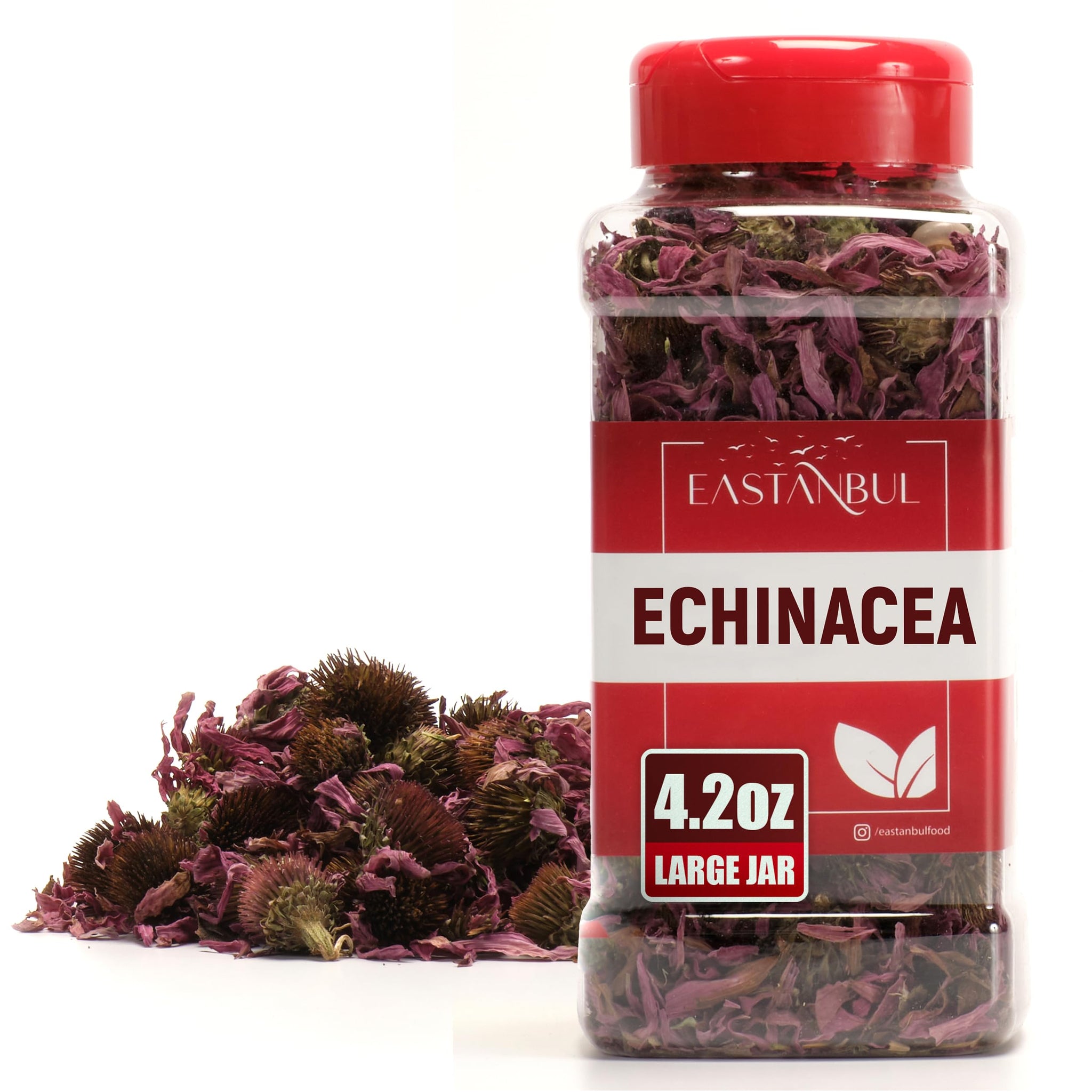 Eastanbul Echinacea Purpurea, 4.2oz Dried Echinacea Flowers & Leaves, Loose Leaf Whole Equinacea Herb, Premium Quality, Herbal Tea & Infusion