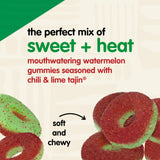 Snak Club Watermelon Rings, Tajin Chili & Lime Seasoned, Sweet and Spicy Gummy Candy, Mild in Heat Bold in Flavor, Low-Fat, Vegan, Gluten-Free Snack