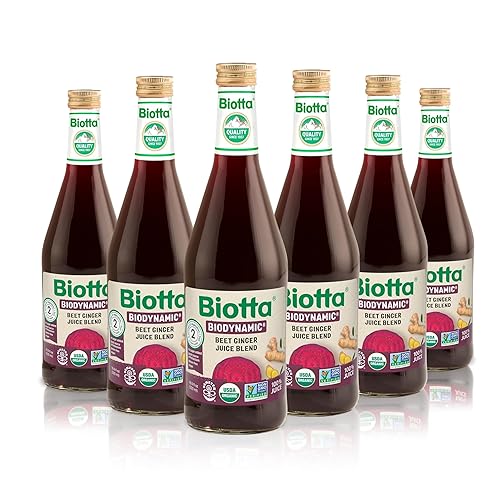 Biotta Organic Beet Ginger Juice - 100% Vegetable Juice for Energy, Immunity & Wellness - Excellent Source of Nutrients - All Natural, Non-GMO