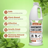 Mighty Mint Hardwood Floor Cleaner, Ready-to-Use with Mops and Sprayers, Natural Mint Scent, 32oz