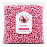 Pink Foil Milk Chocolate Candy Pieces Bulk Bag - 25 lb (Approx. 2500 pieces)