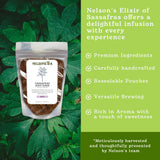 Nelson’s Tea - Sassafras Root Bark Ground - Caffeine Free - Aromatic Sassafras Albidum - Freshly Packed in a Resealable Bag for Lasting Freshness