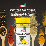 Badia Pineapple Pepper Seasoning, 6.5 oz - Tropical Citrus Pepper Blend for Chicken, Seafood, Vegetables, Fruit
