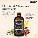 Proof Syrup Old Fashioned Cocktail Mix - Made with Real Bitters & Cane Sugar - Pecan Flavor - Fast, Easy, Delicious, Handcrafted Cocktail Syrup - 16oz