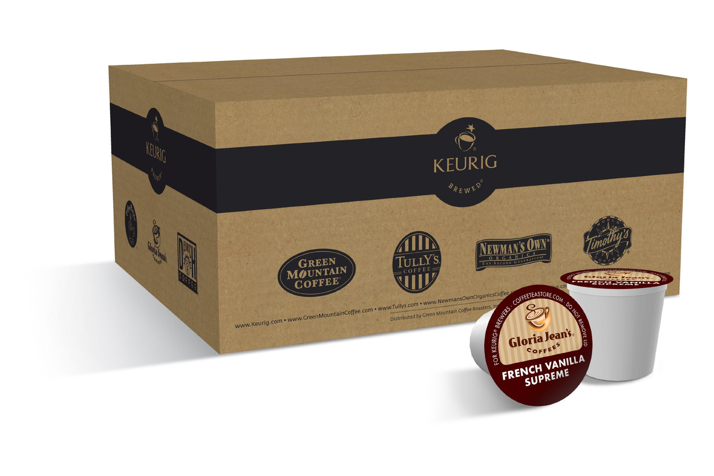 Gloria Jean's Coffee, French Vanilla Supreme, K-Cup Portion Pack for Keurig K-Cup Brewers (Pack of 50)