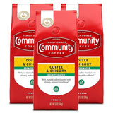 Community Coffee Coffee and Chicory Decaf 36 Ounces, Medium Dark Roast Ground Coffee, 12 Ounce Bag (Pack of 3)