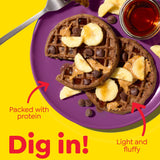 Eggo Protein Chocolate Chip Brownie Waffles, Breakfast Food, Protein Snacks, 10 Waffles (Frozen)