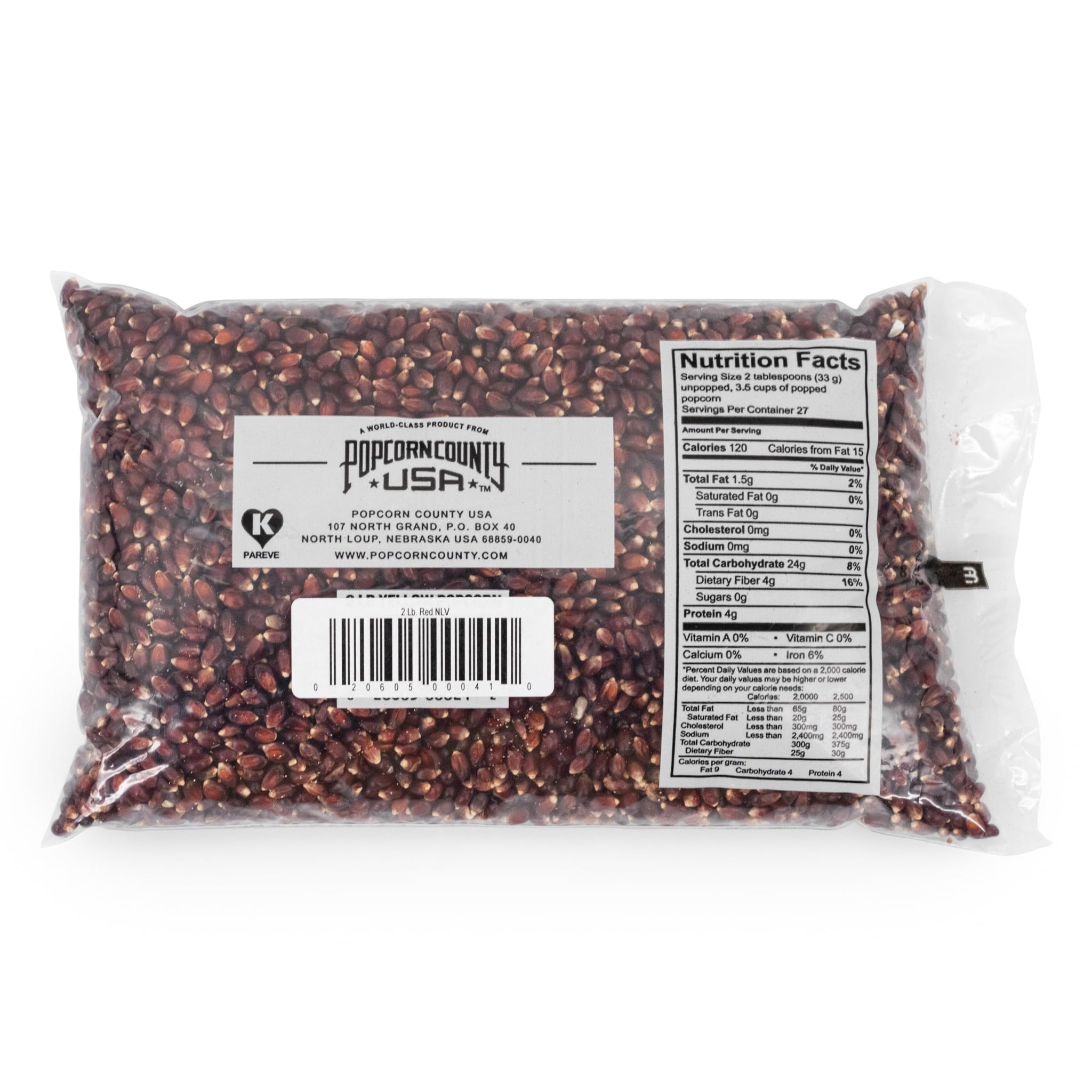 Popcorn County USA | Red Un-Popped Popcorn Kernels | Rich Red Kernels Pop White & Crunchy | Non GMO and Gluten Free | Movie Night Snack | Made in