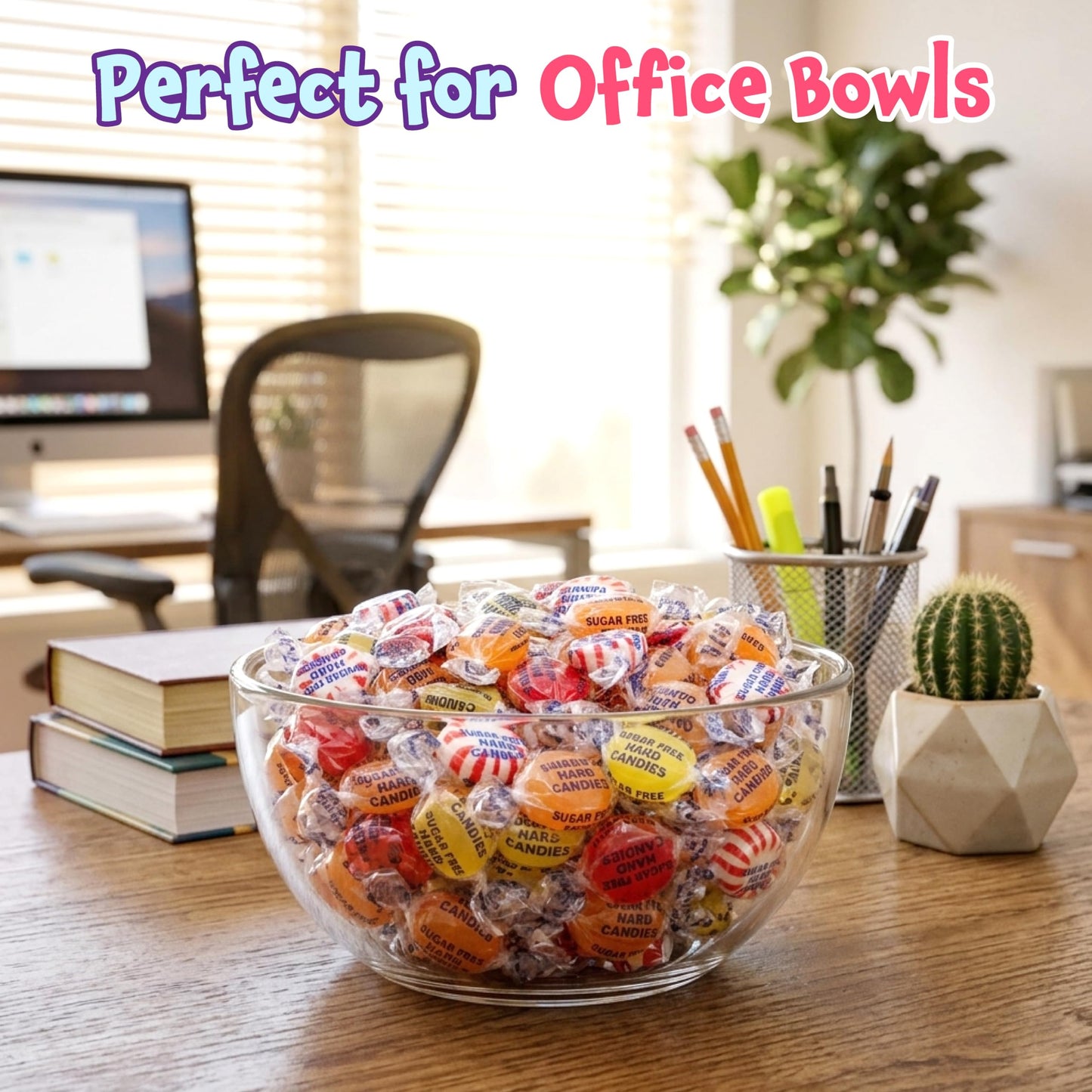 Sugar Free Candy - 1 Pound Pack - Hard Candy Individually Wrapped - Lemon, Butterscotch, Peppermint, Cinnamon - Office Bowl Mix - Old Fashioned
