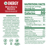 V8 Energy Strawberry Banana Juice Energy Drink, 8 fl oz Can (6 Pack)