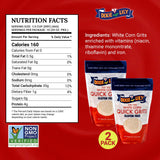 Dixie Lily White Corn Grits - Enriched With Iron, Niacin, Thiamine, Riboflavin - Classic Southern Taste - Certified Non-GMO - 2-Pack, 20oz