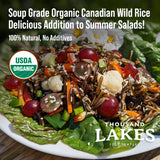 Thousand Lakes Organic Canadian Wild Rice - Soup Grade - Bulk - 5 pounds | 100% Wild Rice | Wild Harvested