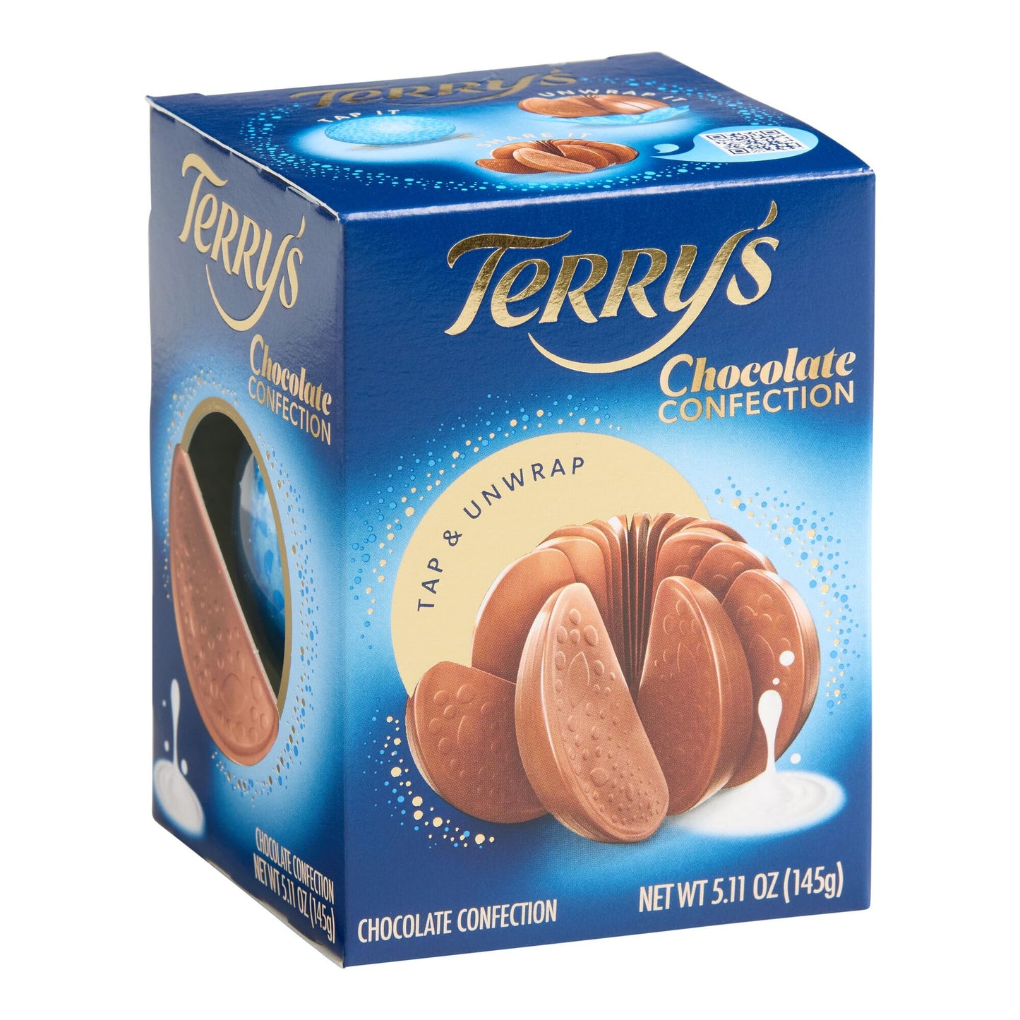Terry's Simply Milk Break Apart Chocolate Ball 5.11 Oz (145g) | Party Favor and Holiday Stocking Stuffer Treat | Tap, Unwrap, and Share