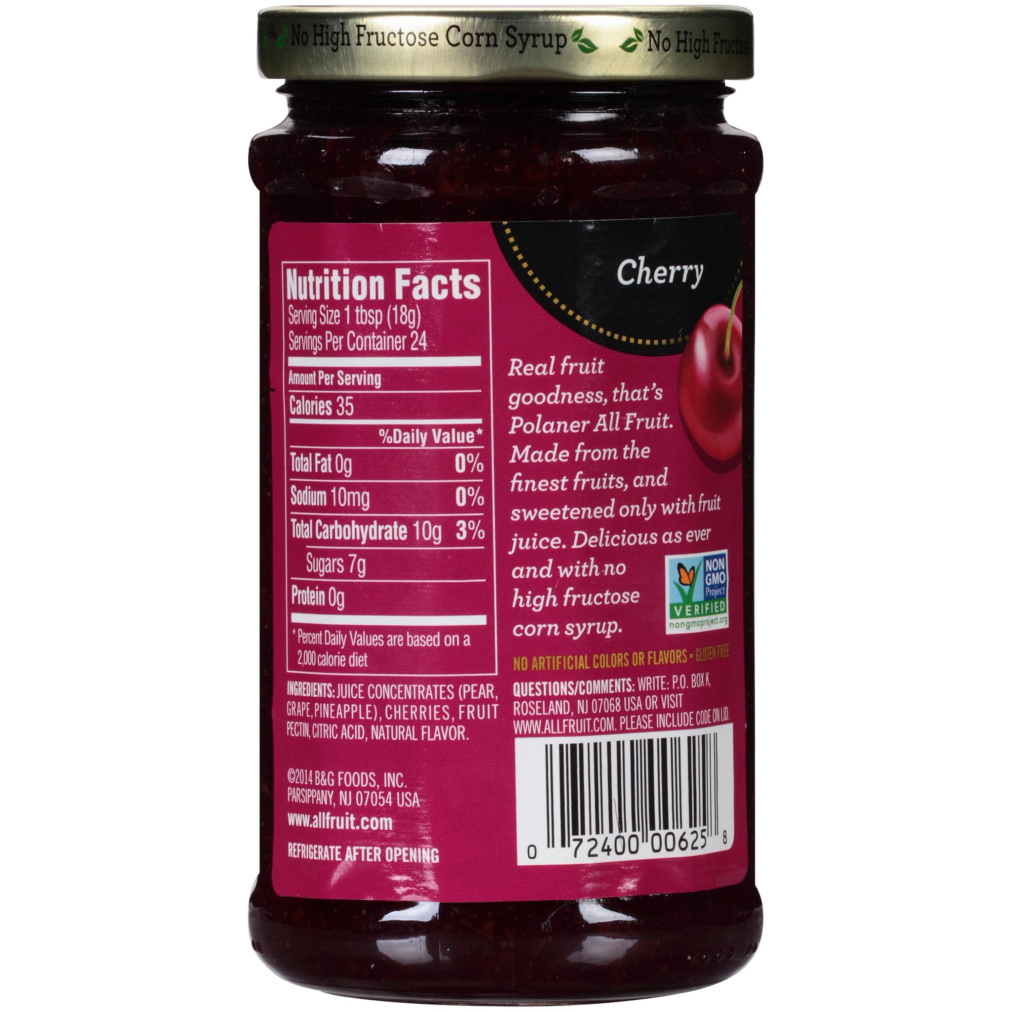 Polaner All Fruit Spreadable Fruit, Cherry, 15.25 Ounce