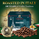 Caffè Garibaldi French Roast Coffee Pods, Single-Serve Capsules for Keurig K-Cup Brewers, Single Serve Cups with Arabica Blend for Coffee Makers, 72