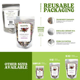 Nelson's Tea Raspberry Hibiscus Tea - Caffeine Free, Cut & Sifted Green Rooibos, Honeybush, Dried Raspberries, Acai, and Pomegranate Loose Leaf (2 oz)